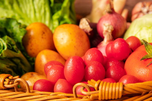 菜籃子圣女果土豆果蔬食材食品蔬菜攝影圖 st攝影